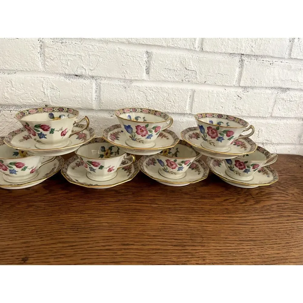 Black Knight Palmiero Vintage Teacup & Saucer Czech - FOR ONE SET Multi Avail